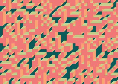 Edward Zajecs 2. Cubo 'nun 1971' deki uygulaması. Esasen 8 taştan oluşan bir Truchet fayans seti ve yerleştirme sanatı illüstrasyonu için kurallar.