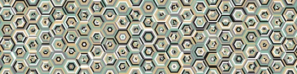 Hexagonaal Doolhof Patroon Abstracte Illustratie — Stockvector
