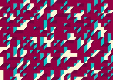 Edward Zajecs 2. Cubo 'nun 1971' deki uygulaması. Esasen 8 taştan oluşan bir Truchet fayans seti ve yerleştirme sanatı illüstrasyonu için kurallar.