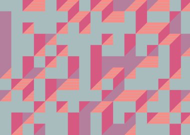 Edward Zajecs 2. Cubo 'nun 1971' deki uygulaması. Esasen 8 taştan oluşan bir Truchet fayans seti ve yerleştirme sanatı illüstrasyonu için kurallar.