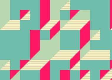 Edward Zajecs 2. Cubo 'nun 1971' deki uygulaması. Esasen 8 taştan oluşan bir Truchet fayans seti ve yerleştirme sanatı illüstrasyonu için kurallar.