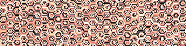 Laberinto Hexagonal Patrón Ilustración Abstracta — Vector de stock