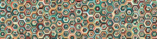 Hexagonális Labirintus Minta Elvont Illusztráció — Stock Vector