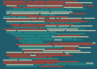 Ekran vektör illüstrasyonunda kod, düz çizgi çizgi kodlama çizgileri simülasyonu