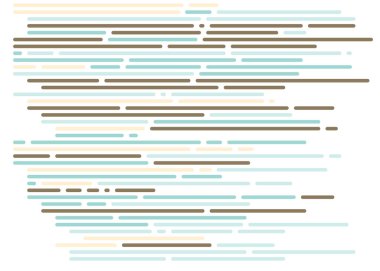 Ekran vektör illüstrasyonunda kod, düz çizgi çizgi kodlama çizgileri simülasyonu