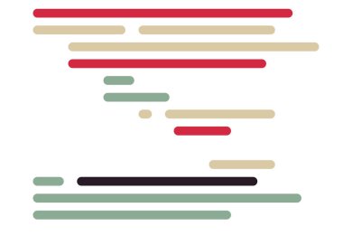 Ekran vektör illüstrasyonunda kod, düz çizgi çizgi kodlama çizgileri simülasyonu