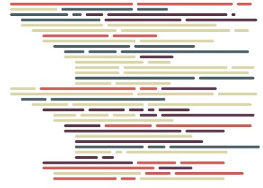 Ekran vektör illüstrasyonunda kod, düz çizgi çizgi kodlama çizgileri simülasyonu