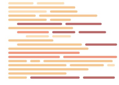 Ekran vektör illüstrasyonunda kod, düz çizgi çizgi kodlama çizgileri simülasyonu