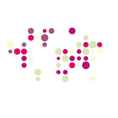 Dünya Silüeti Resmedilmiş Desen Haritası Çizimi