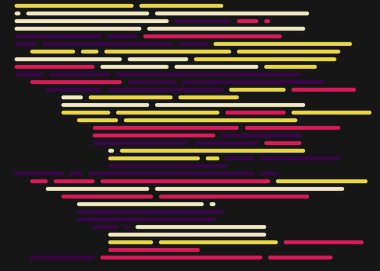 Ekran vektör illüstrasyonunda kod, düz çizgi çizgi kodlama çizgileri simülasyonu