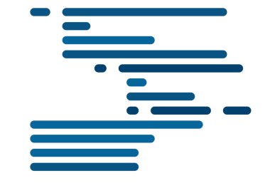 Ekran vektör illüstrasyonunda kod, düz çizgi çizgi kodlama çizgileri simülasyonu