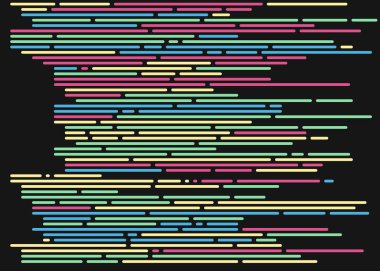 Ekran vektör illüstrasyonunda kod, düz çizgi çizgi kodlama çizgileri simülasyonu