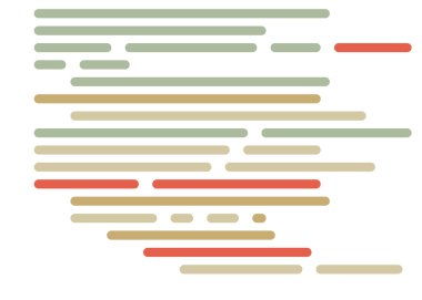 Ekran vektör illüstrasyonunda kod, düz çizgi çizgi kodlama çizgileri simülasyonu