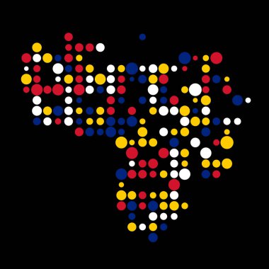 Venezuela Silueti Pikselli desen haritası çizimi