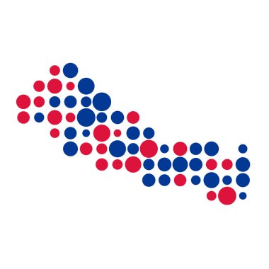 Nepal Silueti Pikselli desen haritası çizimi