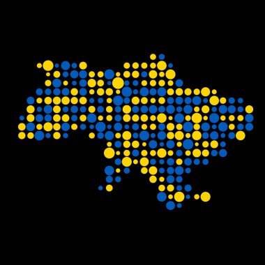 Ukrayna Silüeti Pikselli desen haritası çizimi