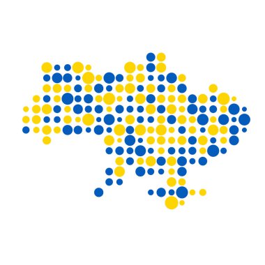 Ukrayna Silüeti Pikselli desen haritası çizimi