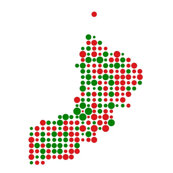 Oman Silhouet Pixelated Patroon Kaart Illustratie — Stockvector
