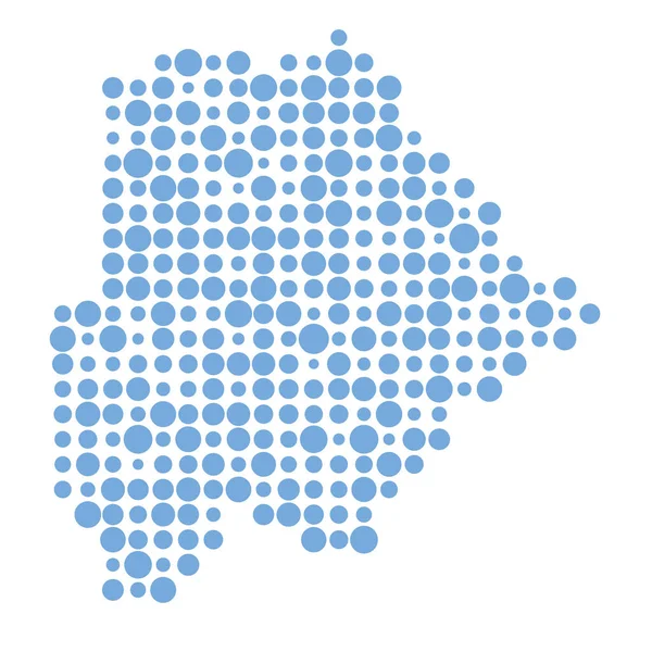 Botswana Silhouette Pixelated Modello Mappa Illustrazione — Vettoriale Stock