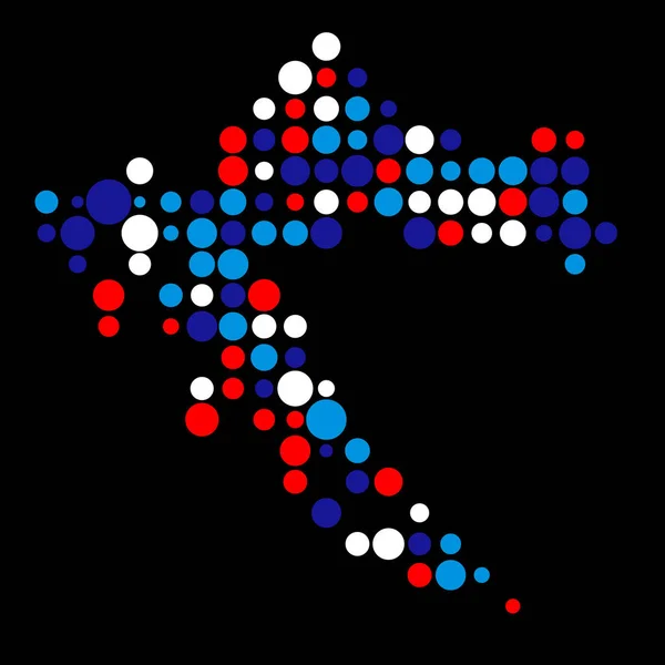 Croatia Silhouette Pixelated Page — стоковий вектор