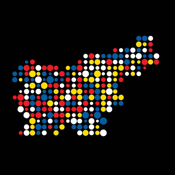 Slovenia Silhouette Pixelated Pattern Map — стоковий вектор
