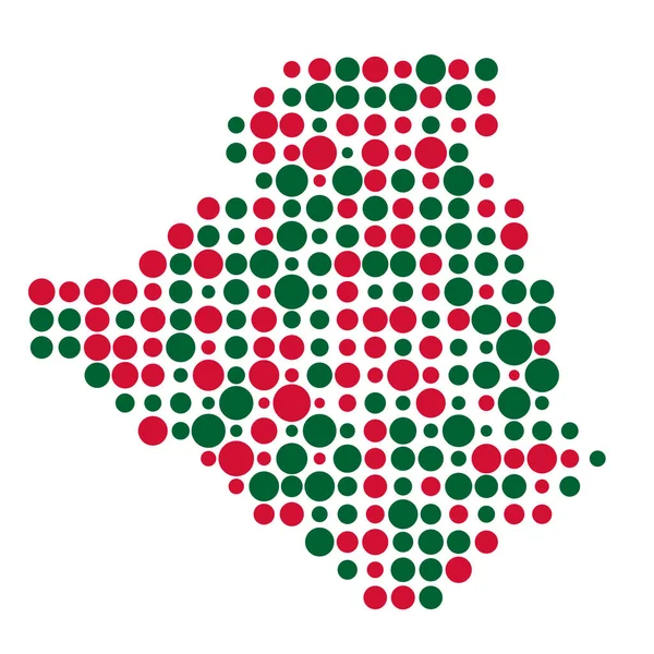 Argelia Silueta Pixelado Patrón Mapa Ilustración — Archivo Imágenes Vectoriales