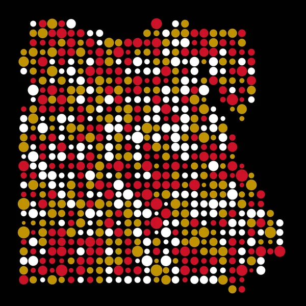 Mısır Silüeti Pikselleştirilmiş desen haritası çizimi
