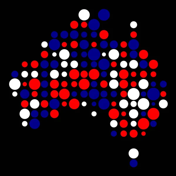 Australia Silhouette Pixelated Imprint — стоковий вектор