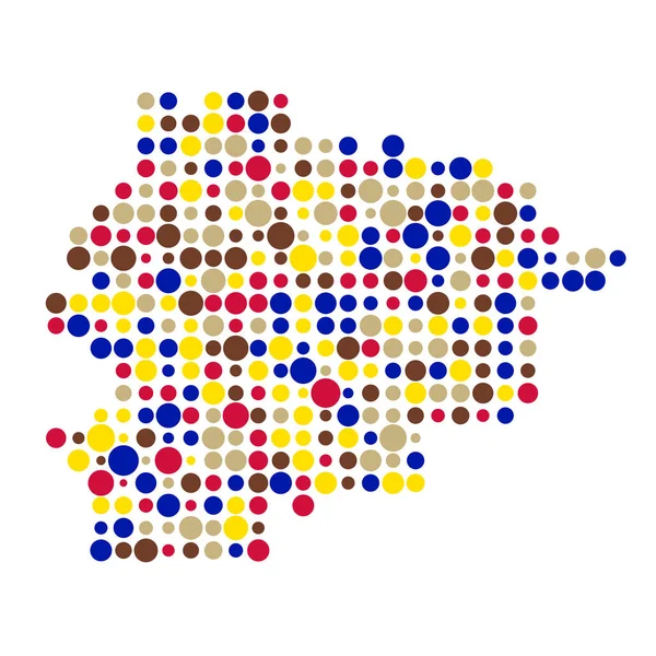 Andorra Silhouette Pixelated Minta Térkép Illusztráció — Stock Vector