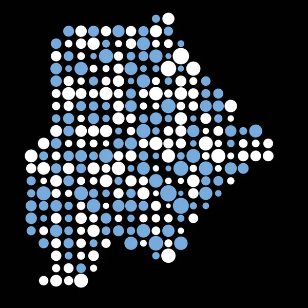Botswana Sylwetka Pixelated Wzór Mapa Ilustracja — Wektor stockowy
