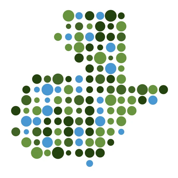 Gwatemala Sylwetka Pixelated Wzór Mapa Ilustracja — Wektor stockowy