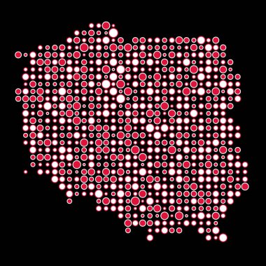 Polonya Silüeti Resmedilmiş Desen Haritası Çizimi