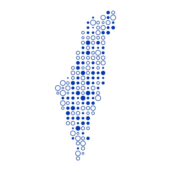 Israel Silhouette Pixelated Pattern Map Illustration — Stock Vector