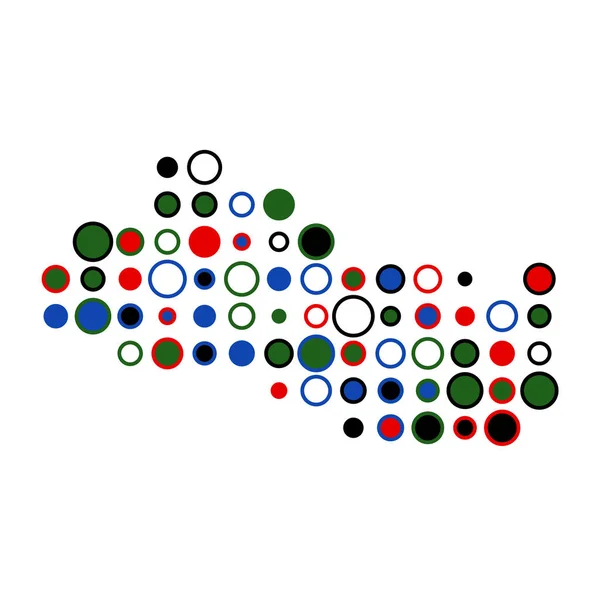 Salvador Silhouette Pixelated Pattern Map Illustration — Vector de stock