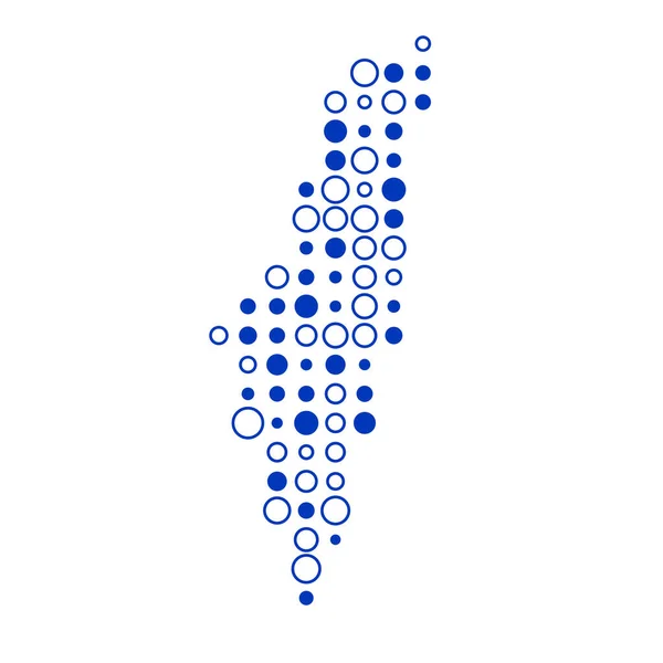 Israel Silhouette Pixelated Pattermap Illustration — 스톡 벡터