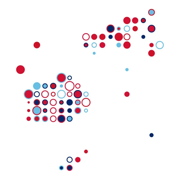 Fiji Silhouette Pixelated Patrón Mapa Ilustración — Vector de stock
