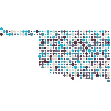 Oklahoma Silueti Pikselli desen haritası çizimi