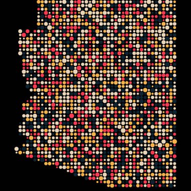 Arizona Silueti Pikselli desen haritası çizimi