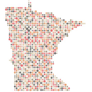 Minnesota Silueti Pikselli desen haritası çizimi