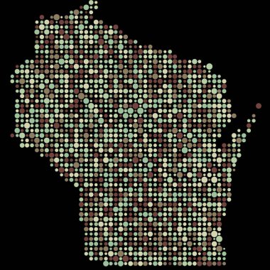 Wisconsin Silueti Pikselli desen haritası çizimi