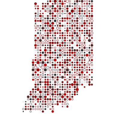Indiana Silueti Pikselli desen haritası çizimi