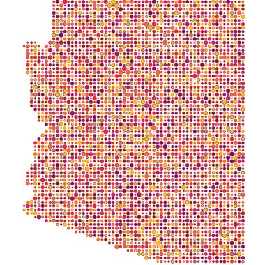 Arizona Silueti Pikselli desen haritası çizimi