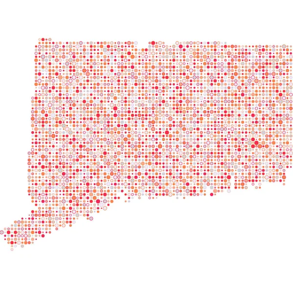 Connecticut Silhouette Pixelated — стоковий вектор