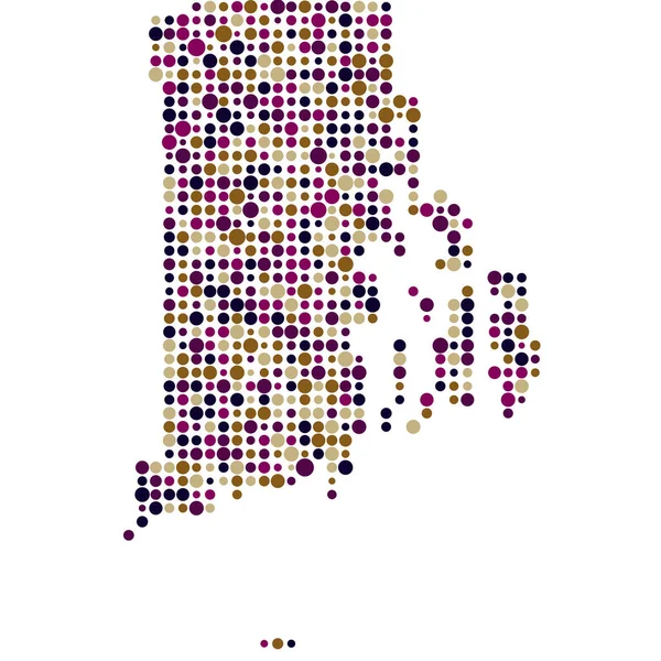 Ilha Roda Silhueta Pixelado Ilustração Mapa Padrão —  Vetores de Stock