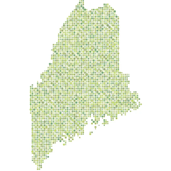 Maine Silhouet Pixelated Patroon Kaart Illustratie — Stockvector
