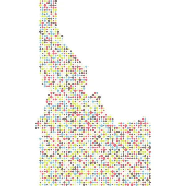 Idaho Silueti Resmedilmiş Desen Haritası Çizimi