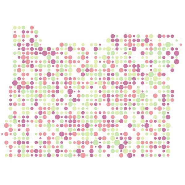 Oregon Silhouette Pixelated Patrón Mapa Ilustración — Archivo Imágenes Vectoriales
