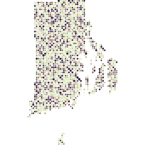 Ilha Roda Silhueta Pixelado Ilustração Mapa Padrão — Vetor de Stock