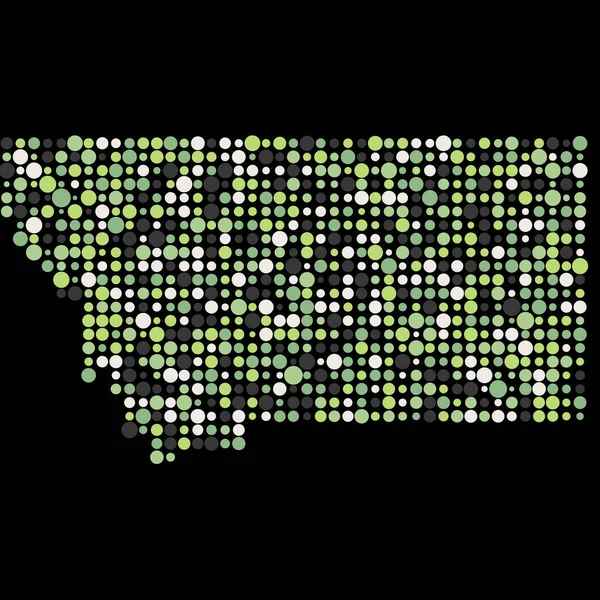 Montana Silhouette Pixelated Patrón Mapa Ilustración — Archivo Imágenes Vectoriales
