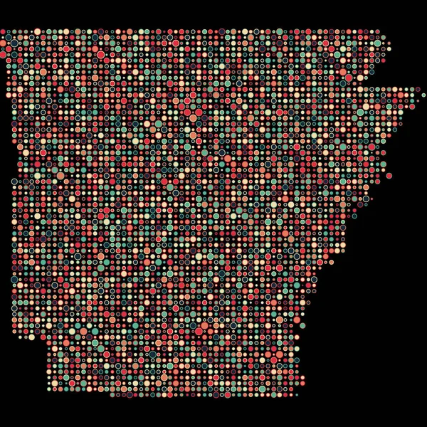 Arkansas Silueti Pikselli desen haritası çizimi